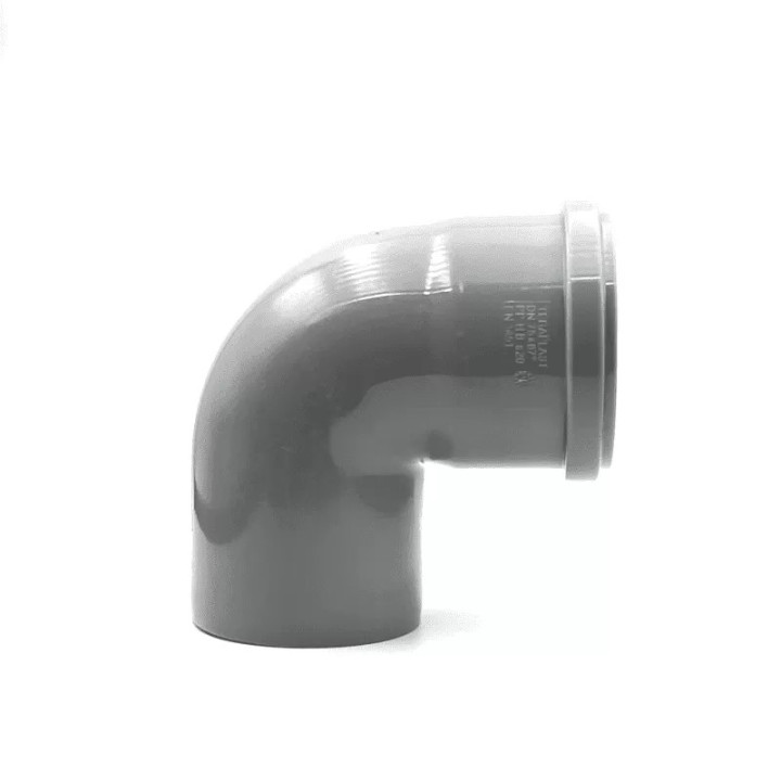PVC DN 110/90° könyök (Tokozott gumigyűrűs)
