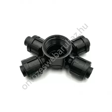 Csepegtető szalag elosztó 4-es 17 x 1" BM (kereszt) PP