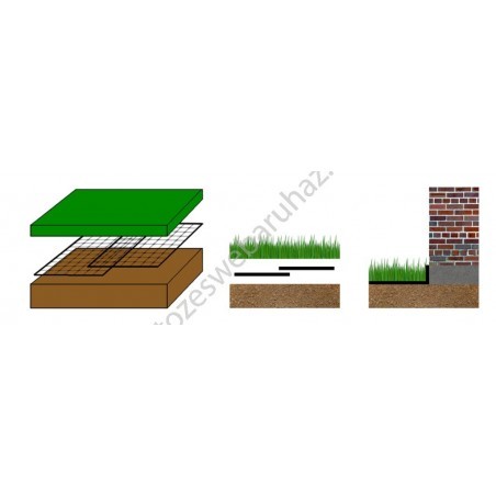 Vakondháló erősített 45g 15 x 15 mm  2 x 200 m / tekercs ( 199 Ft / m2 )