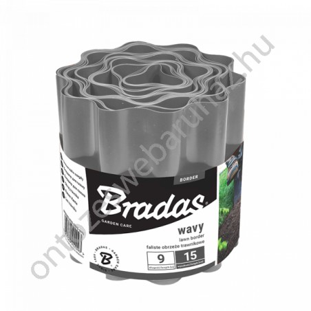 Bradas univerzális ágyásszegély szürke 9m x 15cm
