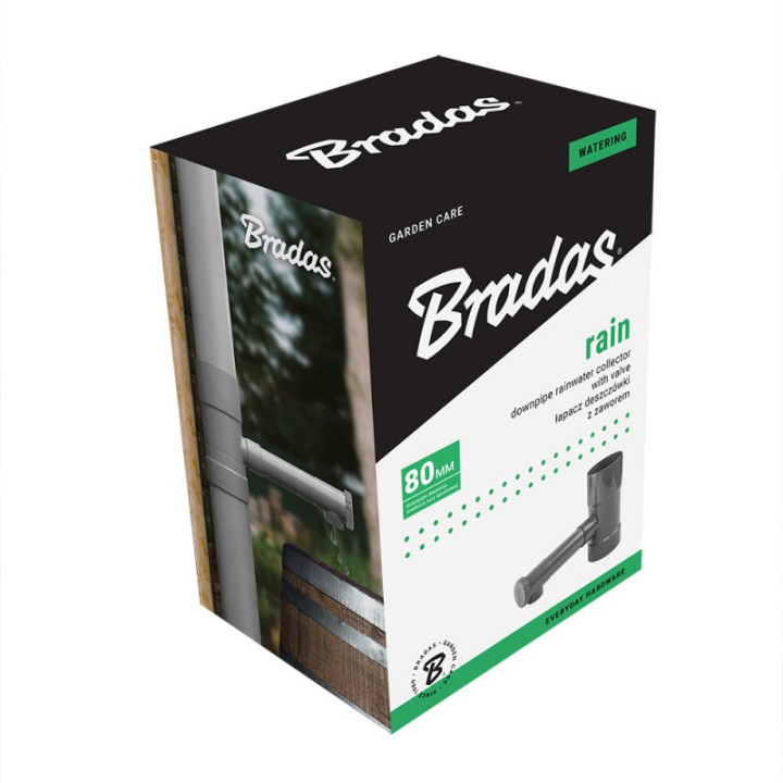 BRADAS esővíz gyűjtő 100mm-szürke