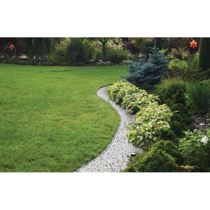 Kerti szegély szett easy border 10m x 4cm világos szürke