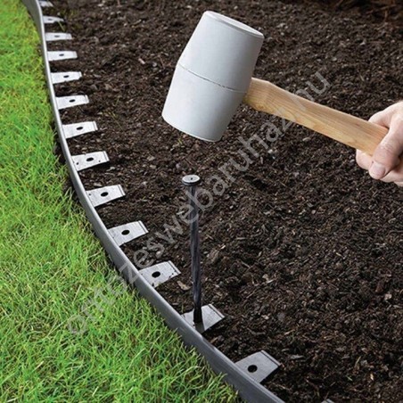 Kerti szegély szett easy border 10m x 4cm grafit