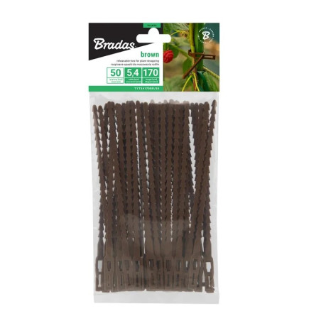 Oldható kötegelő növények rögzítéséhez 170/5,4mm barna