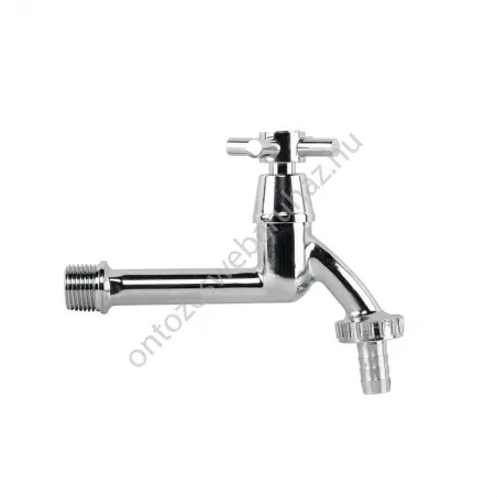 Kerti csap Hosszított nikkelezett 1/2" 13mm tömlőcsatlakozással