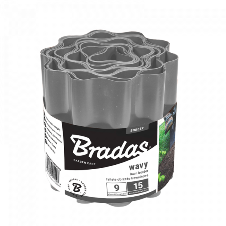 Bradas univerzális ágyásszegély szürke 9m x 25cm