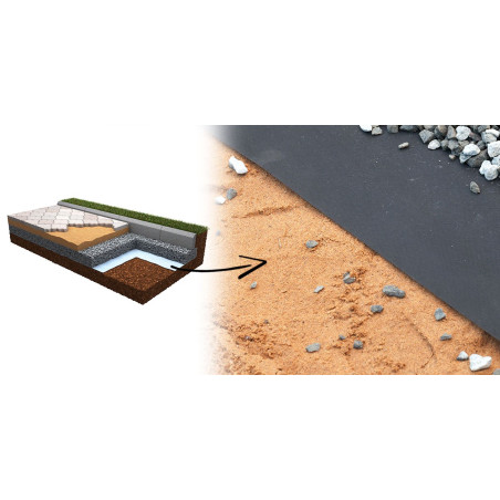 Geotextília 100 g 0,6 x 10m fekete