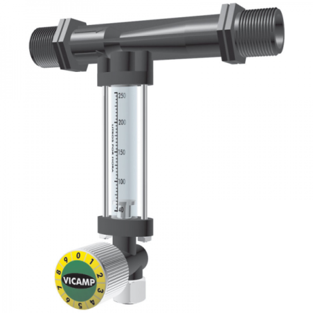 Venturi felszívó 3/4" , szabályzóval 8-120 l/h, ellenörző csővel szűrővel